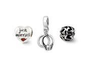 Sterling Silver Reflections Just Married Boxed Bead Set