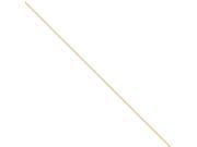14k Yellow Gold 9in 1.2mm D C Parisian Wheat Anklet Chain