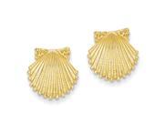 14k Yellow Gold Shell Post Earrings