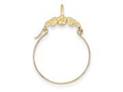 14k Yellow Gold Polished Floral Pendant Holder