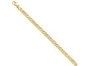 14k Yellow Gold 9in 6mm Hand Polished Fancy Link Anklet Chain