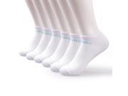 Women All Day Leisure Cotton No Show Socks 6 Pack White