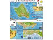 Franko Maps Oahu Dive Map for Scuba Divers and Snorkelers