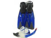 National Geographic Marlin 50 Mask Snorkel Fin Set Blue Small