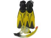 National Geographic Marlin 50 Mask Snorkel Fin Set Yellow Medium