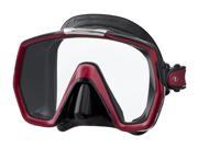 Tusa M1001 Freedom HD Scuba Diving Mask Black Silicone Metallic Dark Red