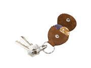 Rustic Leather Guitar Pick Holder Key Chain Handmade by Hide Drink Swayze Suede