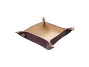 Leather Catchall Change Key Wallet Coin Box Tray Storage Valet Handmade by Hide Drink Lavender