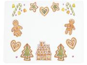 Vance 15 X 12 inch Gingerbread Cookies Surface Saver Tempered Glass Cutting Board 81512CST GBC