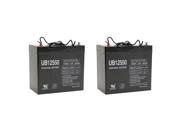 UB12550 12V 55AH Internal Thread Battery for Pride Jazzy 600XL 600 2 Pack