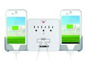 Smartphone Charging Station With Usb Outlet Multiplier Dual Surge Protector