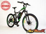Happy New Year! Addmotor HITHOT H1 Sport Green Fork Suspension Spring Shock Absorber 48V 500W 8.8AH 26 Mountain Electric Bicycle
