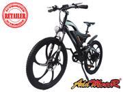 Happy New Year! 2017 Addmotor HITHOT H2 Sport Magnesium Integral Wheel Super Discount Black 48V 500W 10.4AH 26 Fork Suspension Mountain Electric Bicycle Buy No