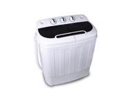 Homeleader W02 014 Washing Machine Portable and Compact Laundry Washer with 7.93lbs Capacity Double Drums Black and White