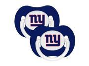 New York Giants 2 pack Blue Infant Pacifier Set 2014 NFL Baby Pacifiers
