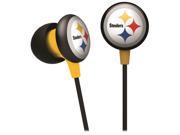 iHip NFF10200PS NFL Pittsburgh Steelers Mini Ear Buds Black Yellow