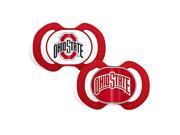 Baby Fanatic 2 Piece Team Colors Pacifier Ohio State