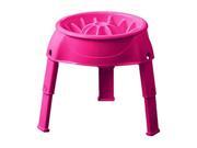 Outward Hound 51011 3in1 Up Feeder Elevated Raised Slow Feed Prevent Bloat Dog Bowl Pink