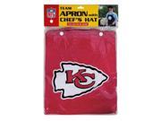 NFL Team Logo Kitchen Home Outdoor Kansas City Chiefs Apron and Chef Hat
