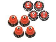 Angle Grinder 4-1/2 (115mm) Twist Knot 4 x Cup Brush & 4 x Bevel Brush Angle Grinder 4-1/2 (115mm) Twist Knot 4 x Cup Brush & 4 x Bevel Brush