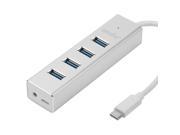 atolla USB Type C Hub 4 Port USB 3.0 Aluminum Multiple Port Duplicator Adapter USB 3.1 Gen 1 Silver