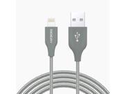 Askborg ChargeTube 3.3ft 1m Nylon Braided USB Cable with Lightning Connector [Apple MFi Certified] for iPhone 6s Plus 6 Plus iPad Pro Air 2 and More Grey