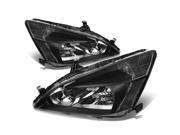 For 03 07 Honda Accord Replacement Headlight Lamp Assembly Black Housing 7th Gen UC1 04 05 06