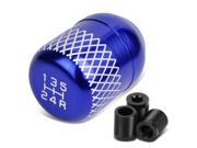 Universal 5 Speed Blue Anodized Aluminum Netted Racing Shift Knob