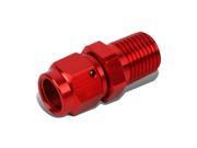 4 AN Female Flare to 1 4 NPT Male Aluminum Reducer B Nut Swivel Fitting Red