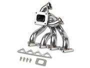 For 90 01 Honda B Series Stainless Steel T4 Turbo Manifold with Dual 35mm 38mm Wastegate 93 94 95 96 97 98 99