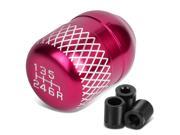 Universal 6 Speed Pink Anodized Aluminum Netted Racing Shift Knob