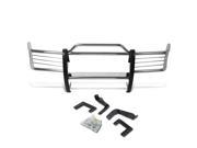 For 93 98 Jeep Grand Cherokee ZJ Front Bumper Protector Brush Grille Guard Chrome 94 95 96 97