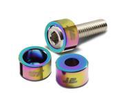 Pack of 9 J2 Engineering Aluminum Header Exhaust Manifold Cup Washer Bolt Kit Neo Chrome Honda Acura