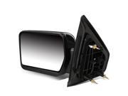 For 04 14 Ford F150 Chrome Textured Telescoping Manual Folding Side Towing Mirror Back Reflector Left 10 11 12 13