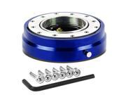 6 Hole Push Pin Style 1 Thick Steering Wheel Short Quick Release Hub Adapter Blue