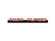 METAL GRILL TRUNK EMBLEM DECAL LOGO TRIM BADGE POLISHED RED LETTER TWIN TURBO