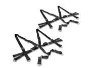 Universal 6 Point Racing Seat Belt Harness Camlock Buckle Pack of 2 Black