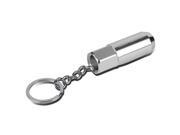 Aluminum Acorn Tuner Lug Nut Style Keychain Silver