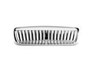 For 98 11 Ford Crown Victoria 2nd Gen ABS Plastic Vertical Front Bumper Grille Chrome 00 01 02 03 04 05 06 07 08 09 10