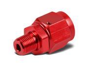 6 AN FEMALE FLARE TO 1 8 NPT MALE RED ALUMINUM REDUCER B NUT SWIVEL FITTING
