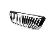 For 04 05 Ford Ranger ABS Plastic Vertical Style Front Upper Grille Chrome 3rd Gen