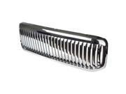 For 99 04 Ford F 250 350 450 550 Super Duty Excursion ABS Plastic Front Upper Grille Chrome 1st Gen 00 01 02 03