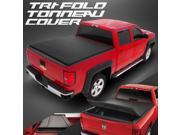 SNAP ON VINYL TRUNK TRIFOLD TONNEAU COVER FOR 05 15 TOYOTA TACOMA 6 FT 73 BED