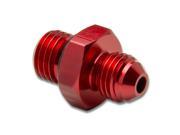 4AN Anodized T 6061 Aluminum Straight Red Oil Line Fitting Adapter M12 X 1.5 Thread Pitch