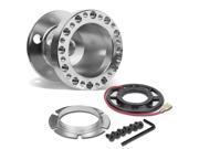 Aluminum Steering Wheel 6 Hole Hub Adaptor Kit Silver For 92 01 Civic Integra Del Sol 93 94 95 96 97 98 99 00