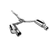 DUAL 4 ROLLED MUFFLER TIP STAINLESS RACING CATBACK EXHAUST FOR 04 08 MAXIMA V6