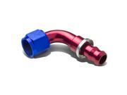 8AN 90 Degree Swivel Fuel Line Hose Push On Male Union Adapter With Reusable End