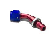 4AN 45 Degree Swivel Fuel Line Hose Push On Male Union Adapter With Reusable End