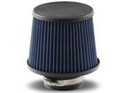 3 6 W COLD SHORT RAM INTAKE DRY FLOW ROUND WASHABLE BLUE AIR FILTER CLAMP