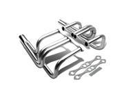 Chevy Small Block 2x4 1 Design Stainless Steel Exhaust Header Kit Polished Chrome 265 400 V8 T Bucket